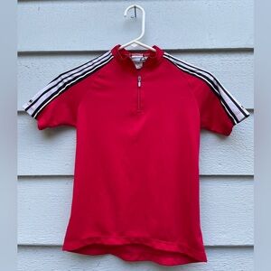 SUGOI 1/4-Zip Cycling Jersey, Junior Size Large, Red